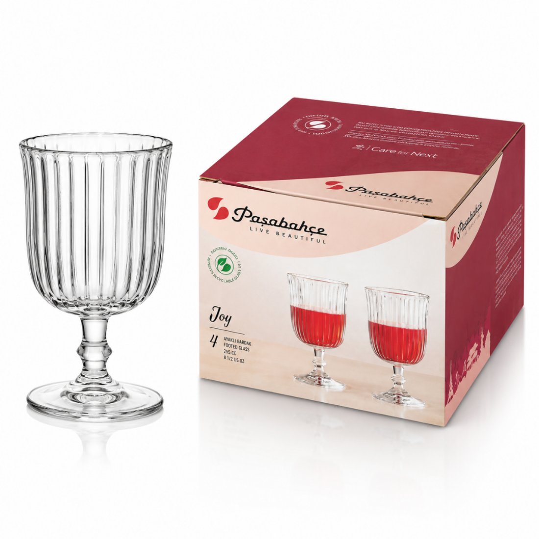 PAŞABAHÇE 2'Lİ AYAKLI BARDAK (JOY)