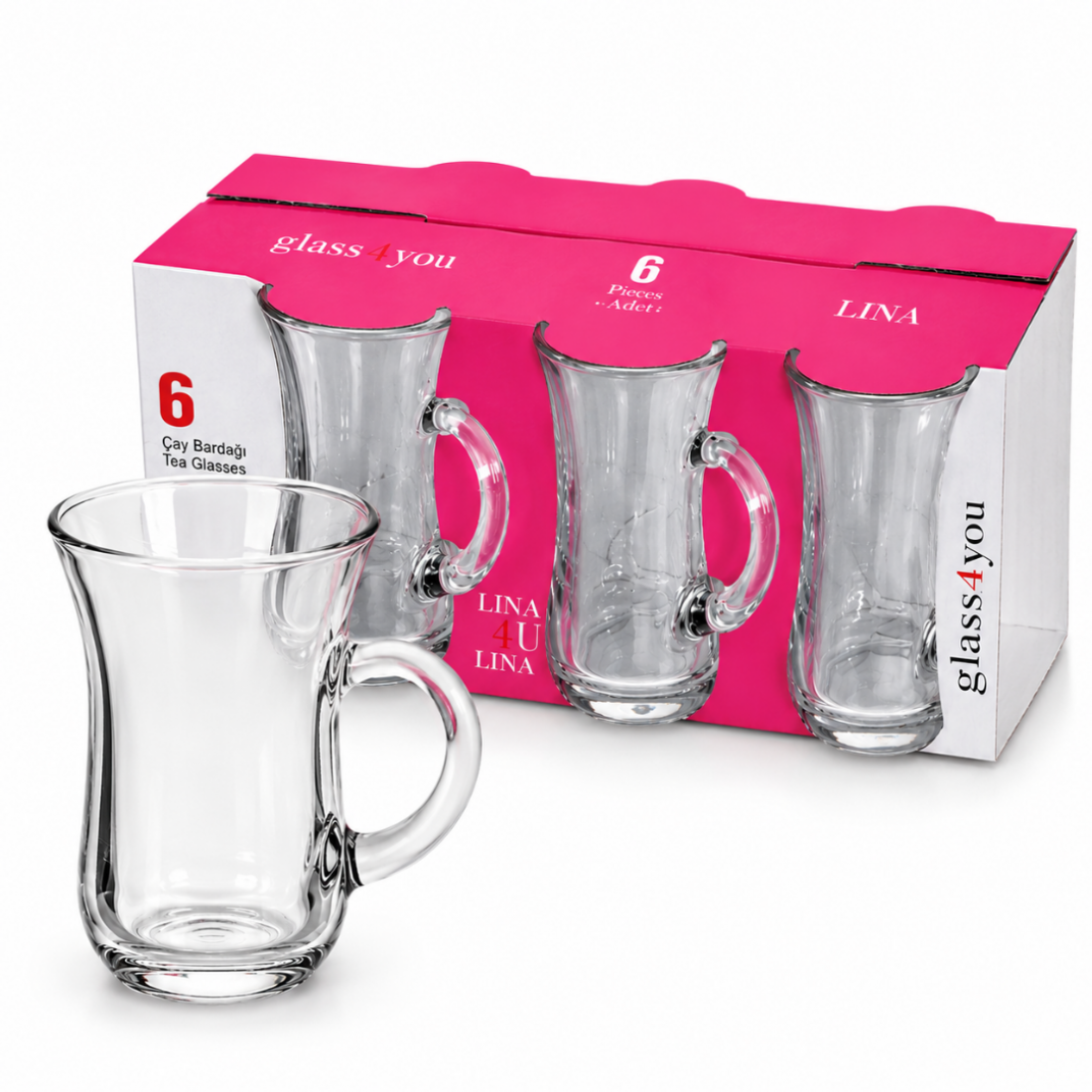LİNA KULPLU KEYİF BARDAĞI (GLASS4YOU LİNA)