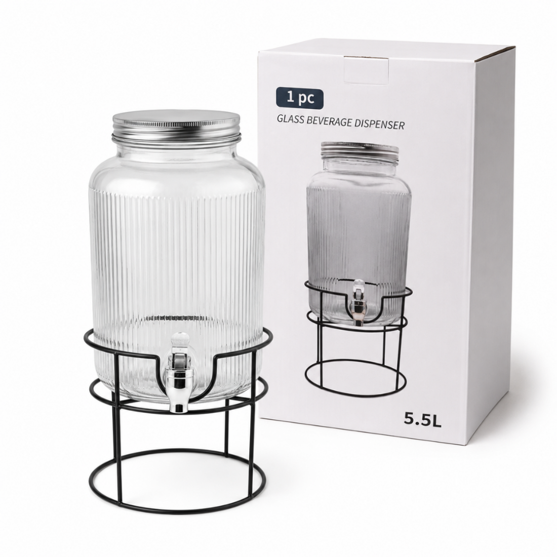 LÜX STANDLI CAM SEBİL 5.5 LT 