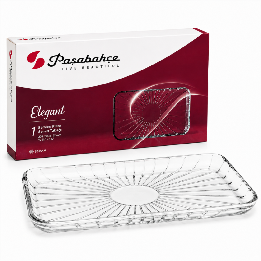 PAŞABAHÇE DİKDÖRTGEN SERVİS TABAĞI (ELEGANT)