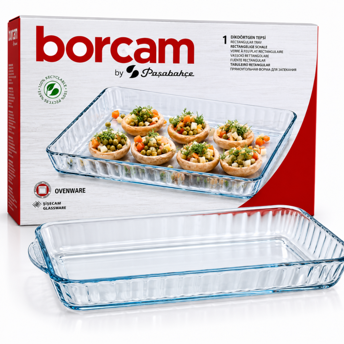 DİKDÖRTGEN TEPSİ BORCAM