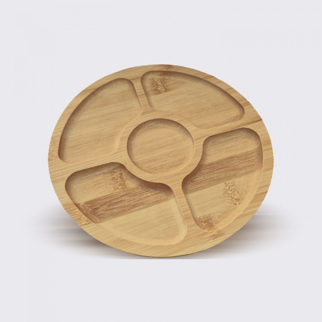 BAMBU 5 BÖLMELİ OVAL ÇEREZ TABAĞI